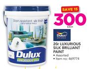 Dulux 20Ltr Luxurious Silk Brilliant Paint Assorted