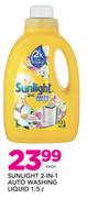 Sunlight 2 In 1 Auto Washing Liquid-1.5Ltr
