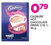 Cadbury Hot Chocolate Drink 3 In 1-30g
