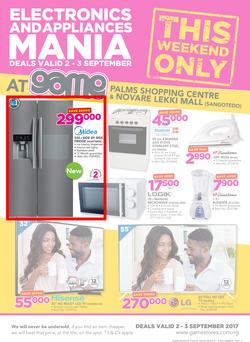 Game Nigeria : Electronics & Appliance Mania (2 Sep -  3 Sep 2017), page 1