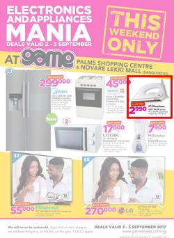 Game Nigeria : Electronics & Appliance Mania (2 Sep -  3 Sep 2017), page 1