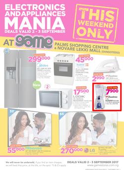 Game Nigeria : Electronics & Appliance Mania (2 Sep -  3 Sep 2017), page 1