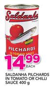 Saldanha Pilchards In Tomato Or Chilli Sauce-400g Each