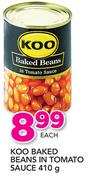 Koo Baked Beans In Tomato Sauce-410g