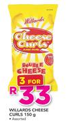 Willards Cheese Curls-3 x 150g