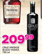 Cruz Vintage Black Vodka-750ml