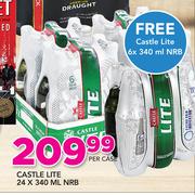 Castle Lite NRB-24 x 340ml With Free Castle Lite NRB-6 x 340ml