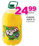 Fusion Juice Assorted-5Ltr Each