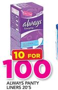 Always Panty Liners-10 x 20's