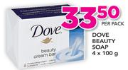 Dove Beauty Soap-4 x 100g Per Pack