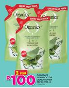 Organics Shampoo Or Conditioner Assorted-3 x 900ml
