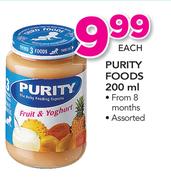Purity Foods-200ml Each