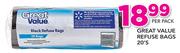 Great Value Refuse Bags-20's Per Pack