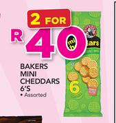 Bakers Mini Cheddars Assorted-2 x 6's 