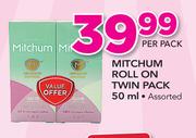 Mitchum Roll On Twin Pack-50ml Per Pack