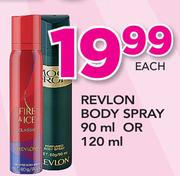 Revlon Body Spray-90ml Or 120ml Each