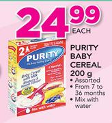 Purity Baby Cereal-200g Each