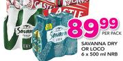 Savanna Dry Or Loco NRB-6 x 500ml Per Pack