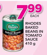 Rhodes Baked Beans In Tomato Sauce-410g Each