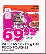 Whiskas Cat Food Pouches Assorted-12 x 85g Each