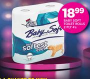 Baby Soft Toilet Rolls 2 Ply 4's Pack