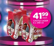 Castle Lager 6x340ml-Each