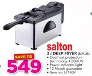 Salton 3Ltr Deep Fryer (SDF-35)