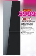 Defy 365Ltr Black Glass Finish Bottom Freezer Fridge (DAC551)