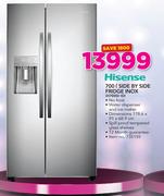 Hisense 700Ltr Side By Side Fridge Inox(H700SI-ID)