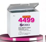 Zero 215Ltr White Chest Freezer (GF215)