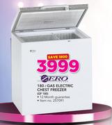 Zero 180Ltr Gas Electric Chest Freezer (GF 180)
