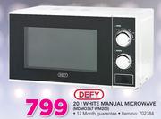 Defy 20Ltr White Manual Microwave (MDMO367 WM203)