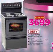 Defy 4 Solid Plate STOVE (BLK DSS-494)