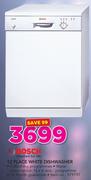 Bosch 12 Place White Dishwasher