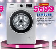 Samsung 7kg Front Loader Metallic Washing Machine (WW70J4263GS F)