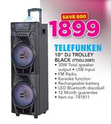 Telefunken 10" DJ Trolley Black TTSDJ-20BT