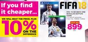 Fifa 18 Or Xbox One Ronaldo Edition Game-Each