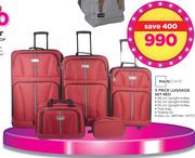Mainstays 5 Piece Luggage Set Red