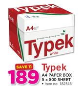 Typek A4 Paper Box 5 x 500 Sheet