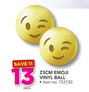 23cm Emoji Vinyl Ball-Each