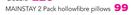 Mainstays 2 Pack Hollowfibre Pillows