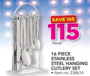 16 Piece Stainless Steel Hanging Cutlery Set-Per Set