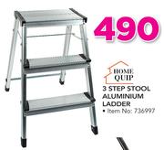 Home Quip 3 Step Stool Aluminium Ladder