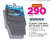 Stingray Classic Car Mat Set Black 4 Piece