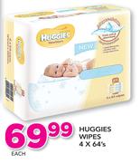 Huggies Wipes-4 x 64's Each 