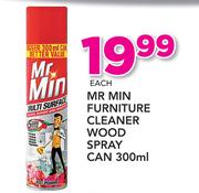 MR Min Furniture Cleaner Wood Spray Can-300ml Each