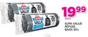 Supa Value Refuse Bags 20's Pack