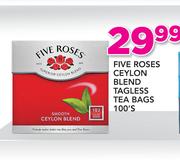 Five Roses Ceylon Blend Tagless Tea Bags 100's