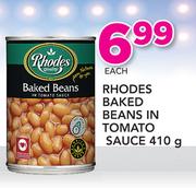 Rhodes Baked Beans In Tomato Sauce 410g -Each
