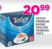 Tetley Premium Blend Tagless Tea Bags 102's